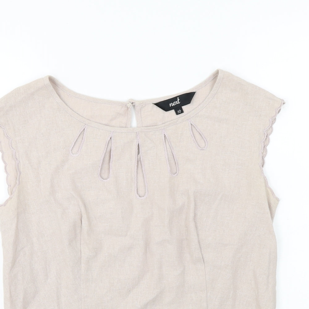 Womens UK Size 10 NEXT Purple Basic Blouse