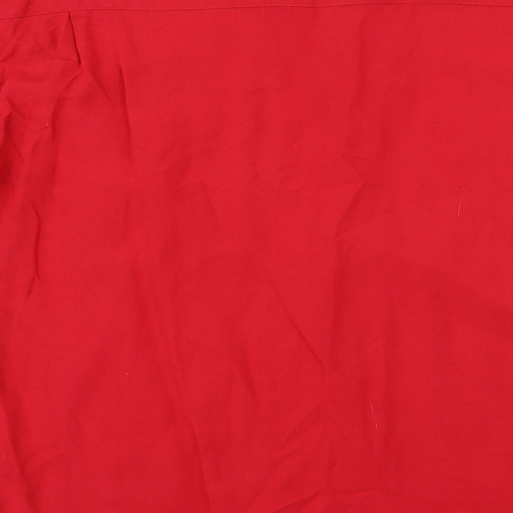 Womens UK Size 10 Etam Red Basic Button-Up