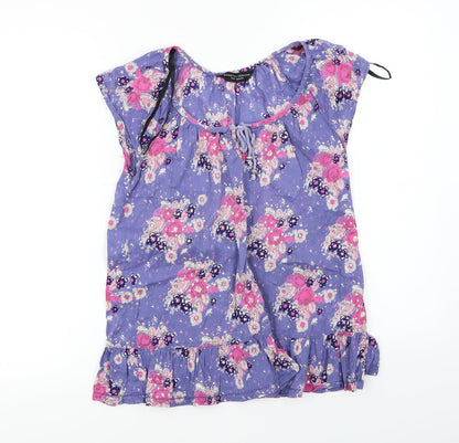 Womens UK Size 8 Dorothy Perkins Purple Basic Blouse