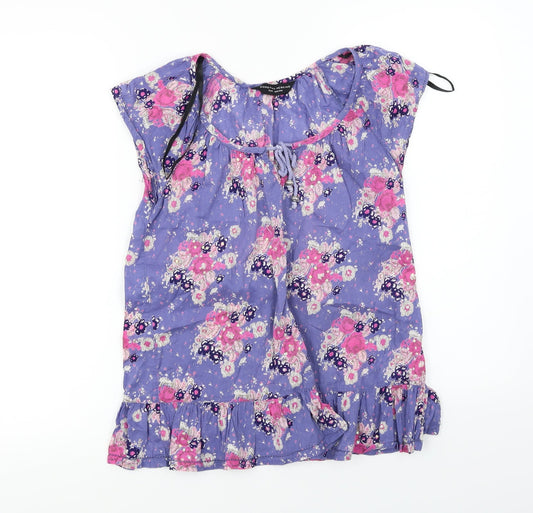 Womens UK Size 8 Dorothy Perkins Purple Basic Blouse