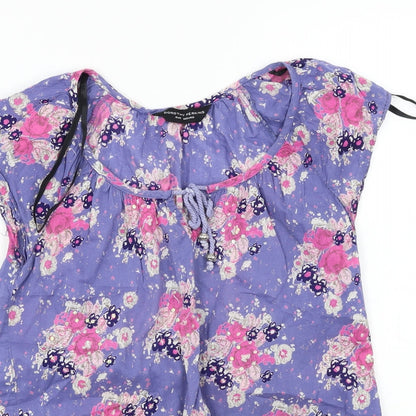 Womens UK Size 8 Dorothy Perkins Purple Basic Blouse