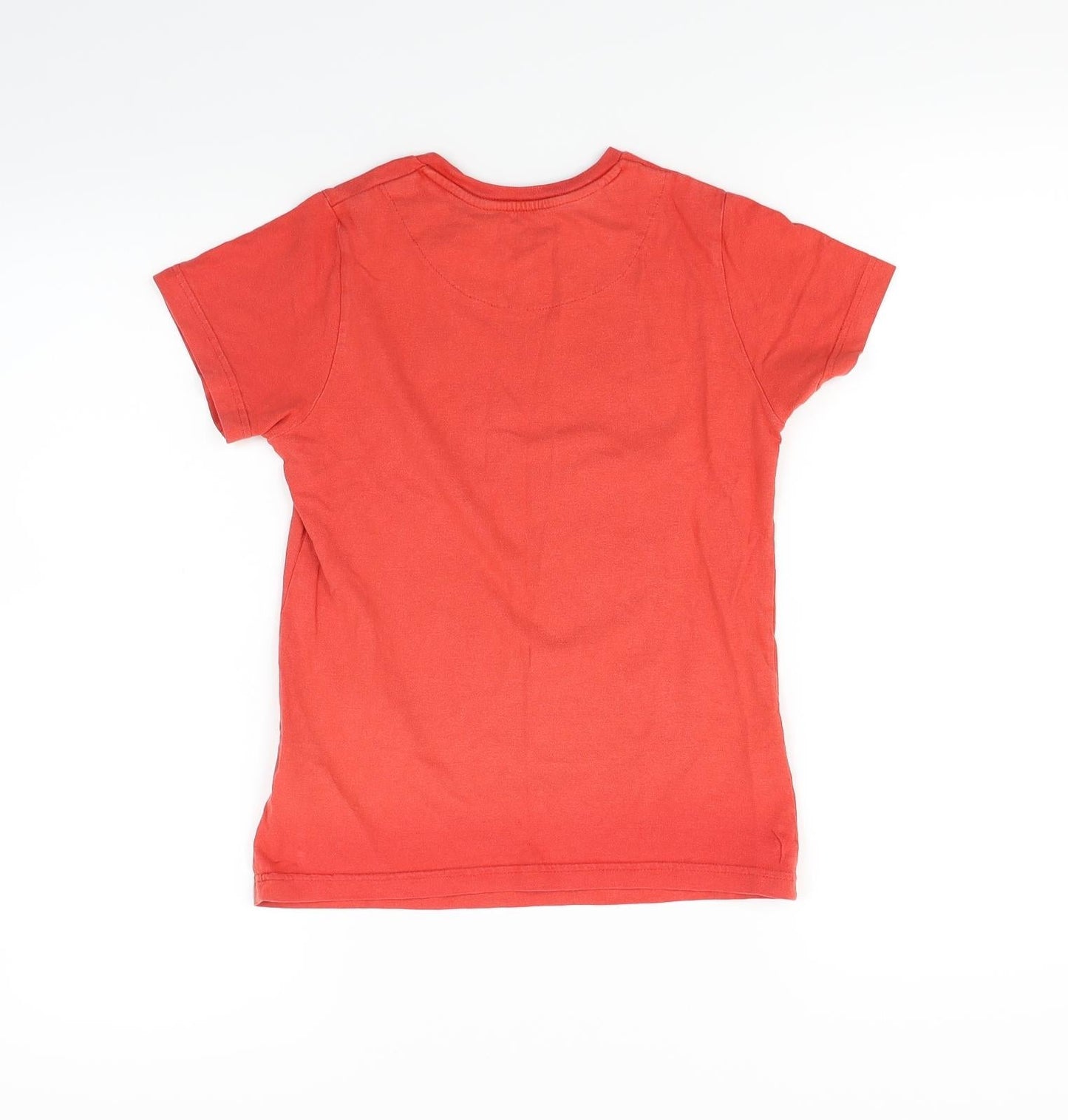 Marks and Spencer Girls Red   Basic T-Shirt Size 7-8 Years  - chimp