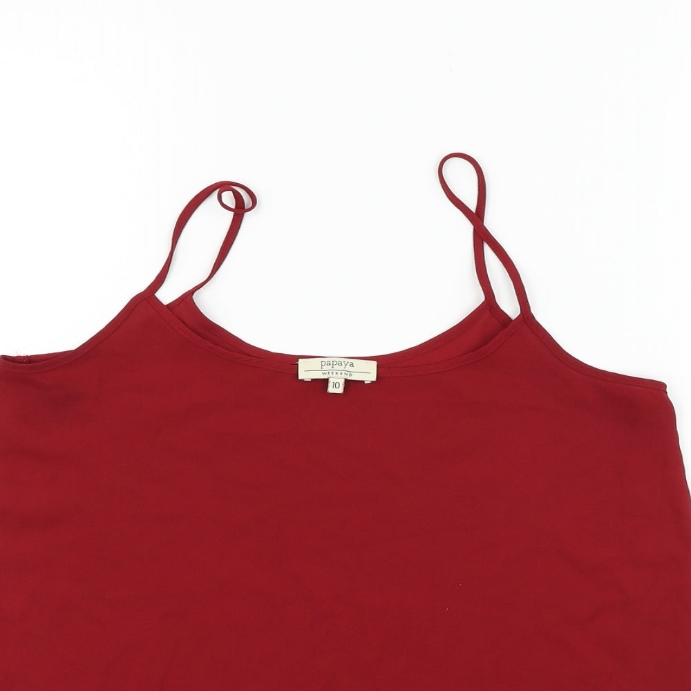 Papaya Womens Red   Basic Tank Size 10