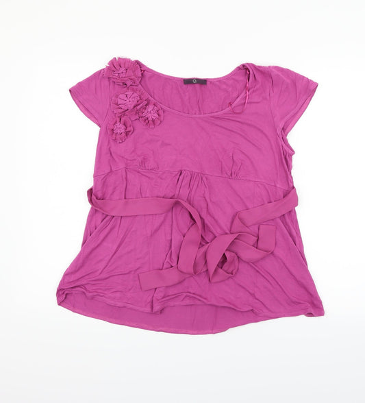 Evans Womens Pink   Basic T-Shirt Size 18