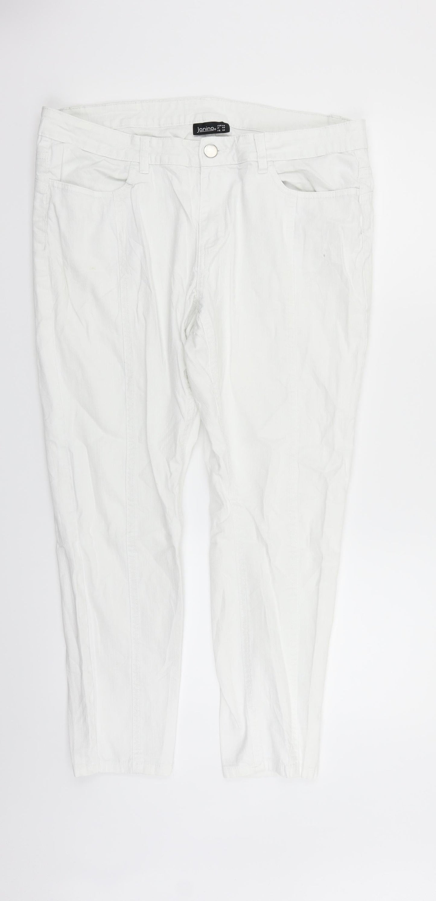 Womens UK Size 16 Janina Regular Fit  White Trousers