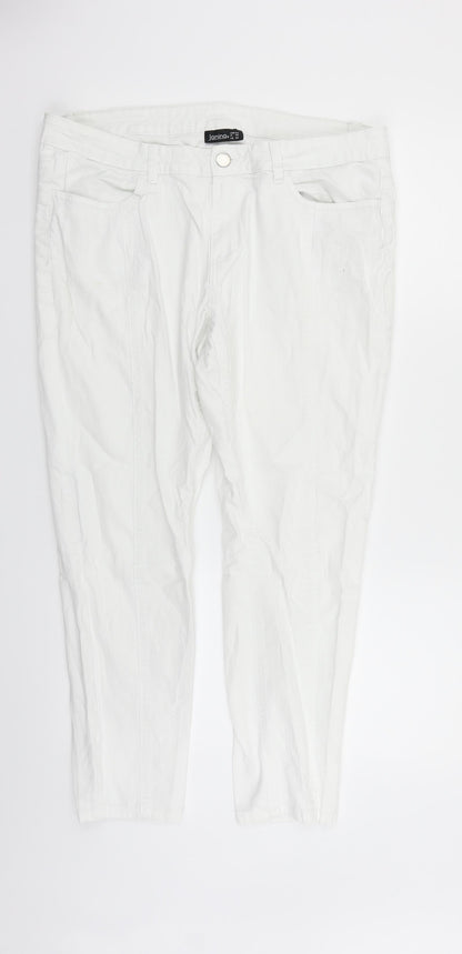 Womens UK Size 16 Janina Regular Fit  White Trousers
