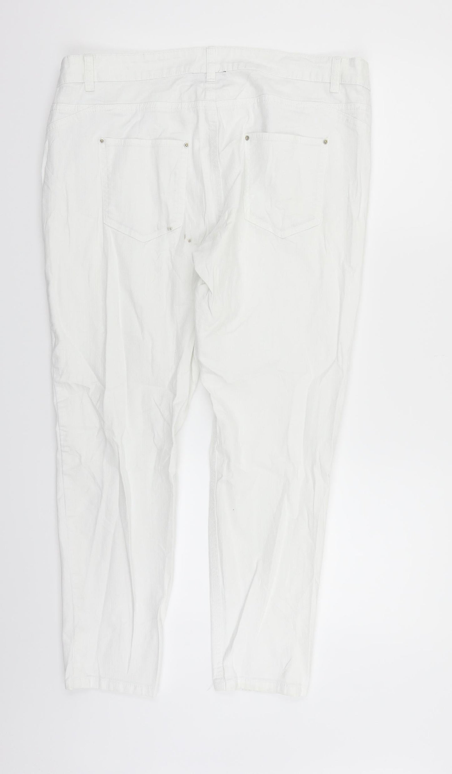 Womens UK Size 16 Janina Regular Fit  White Trousers