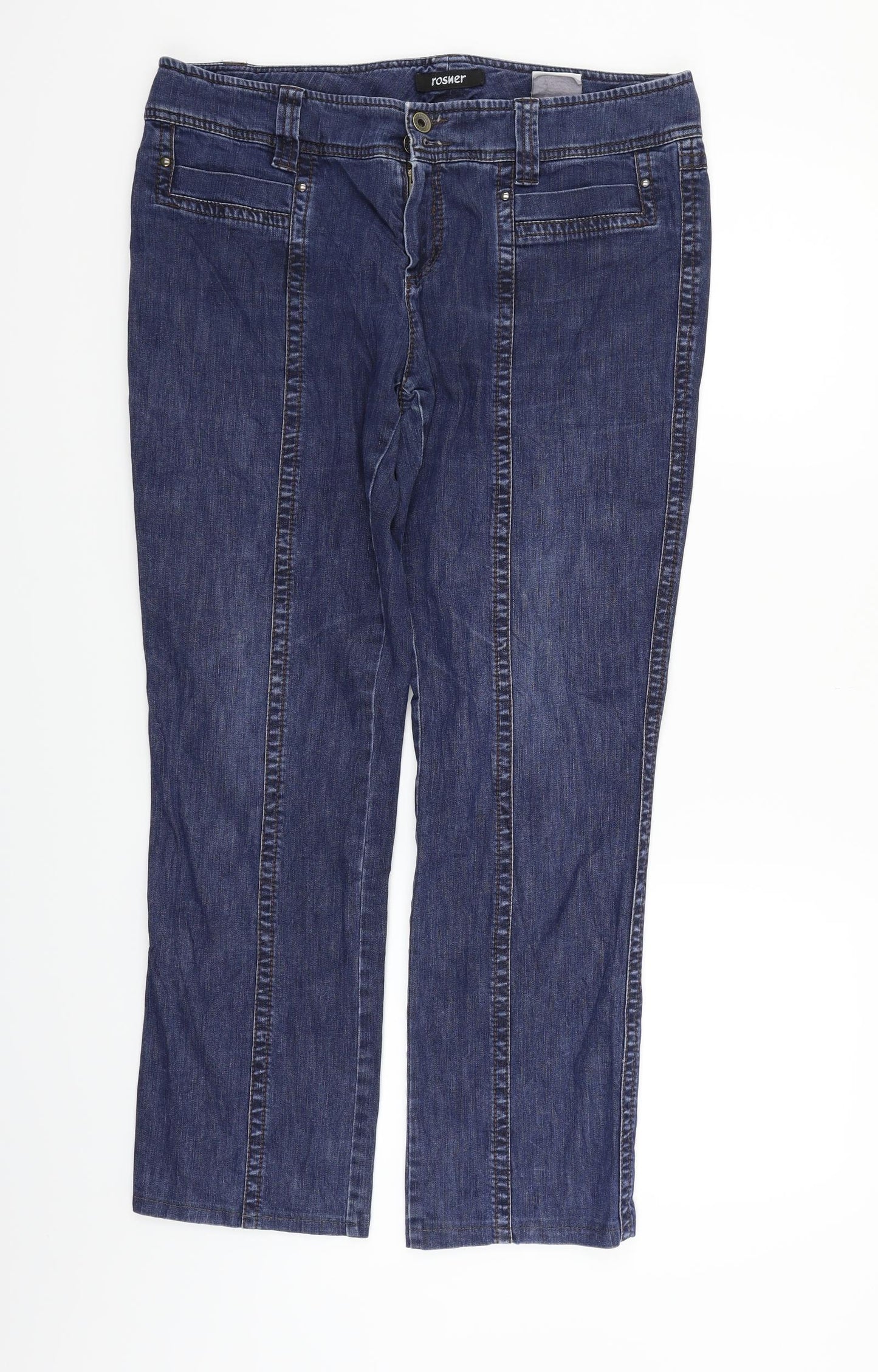 Rosher Womens Blue   Straight Jeans Size 14 L26 in