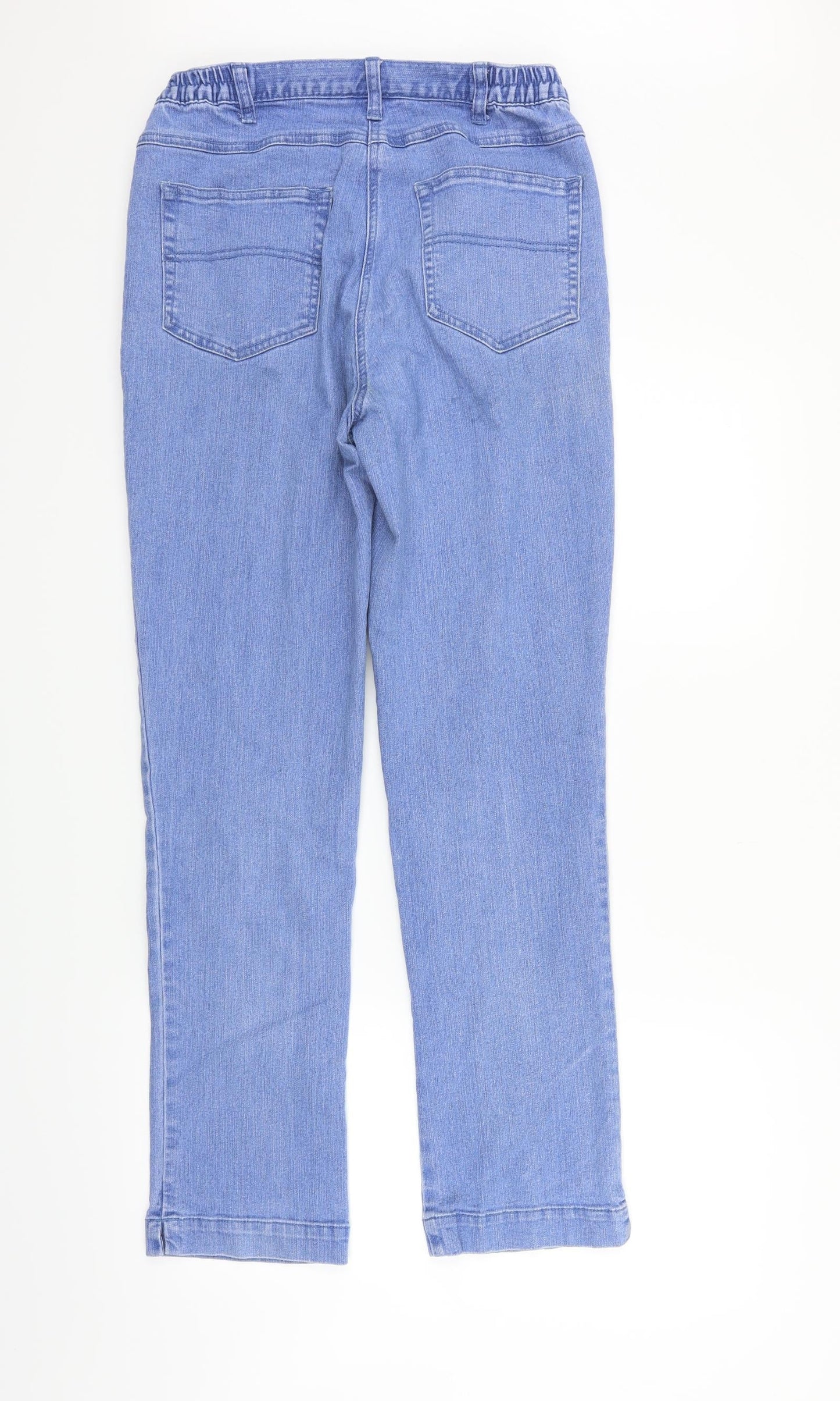 Womens UK Size 10 Preworn Regular Fit Straight Blue Jeans