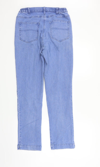 Womens UK Size 10 Preworn Regular Fit Straight Blue Jeans