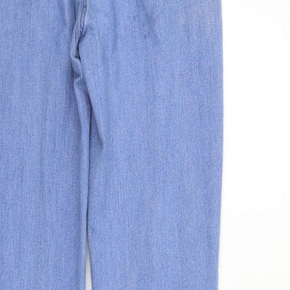Womens UK Size 10 Preworn Regular Fit Straight Blue Jeans