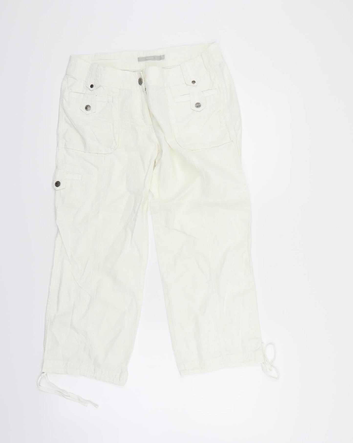 sancred Womens White   Trousers  Size M L22 in
