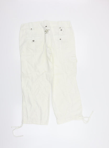sancred Womens White   Trousers  Size M L22 in