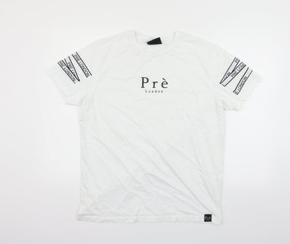 pre Womens White   Basic T-Shirt Size XL
