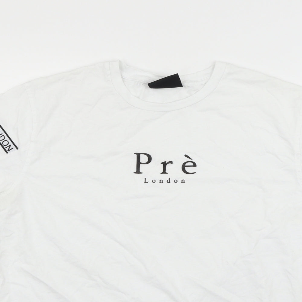 pre Womens White   Basic T-Shirt Size XL