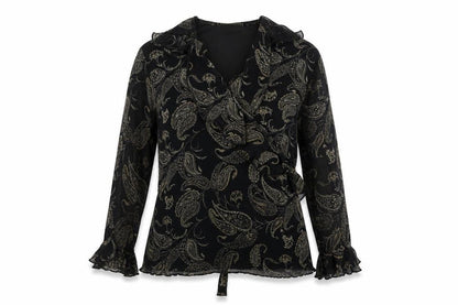 Womens UK Size M Bonmarché Black Basic Blouse