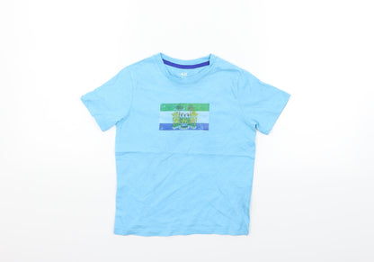 H&M Boys Blue   Basic T-Shirt Size 5-6 Years