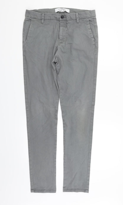 Mens UK Size M Topman Regular Fit Straight Grey Jeans