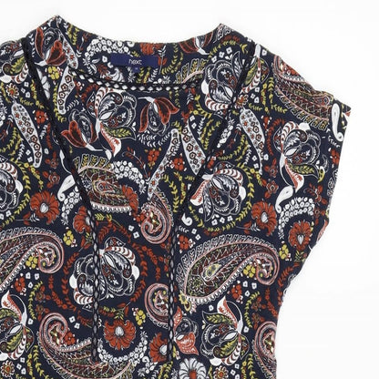 NEXT Womens Blue Geometric  Fit & Flare  Size 12