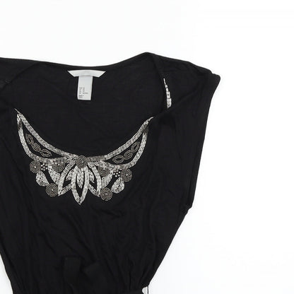 Womens UK Size XS H&M Black Basic Tank