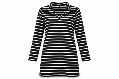 uniclo Womens Black Striped  Pullover Jumper Size S