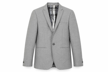 L'ART Mens Grey   Jacket Suit Jacket Size 38