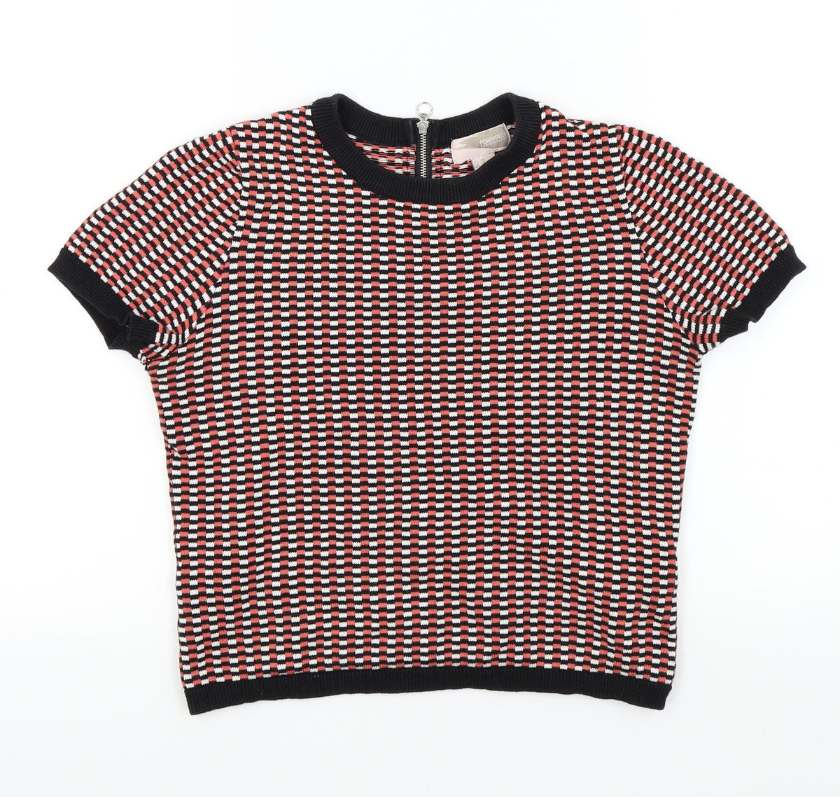 Forever 21 Womens Black Check  Pullover Jumper Size XS