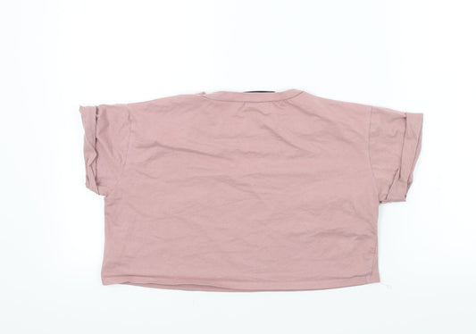 Womens UK Size 8 Preworn Orange Basic T-Shirt