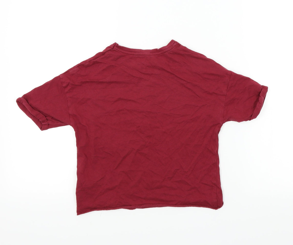 Next Girls Red   Basic T-Shirt Size 8 Years