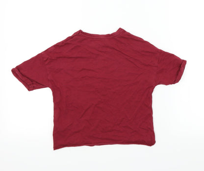 Next Girls Red   Basic T-Shirt Size 8 Years