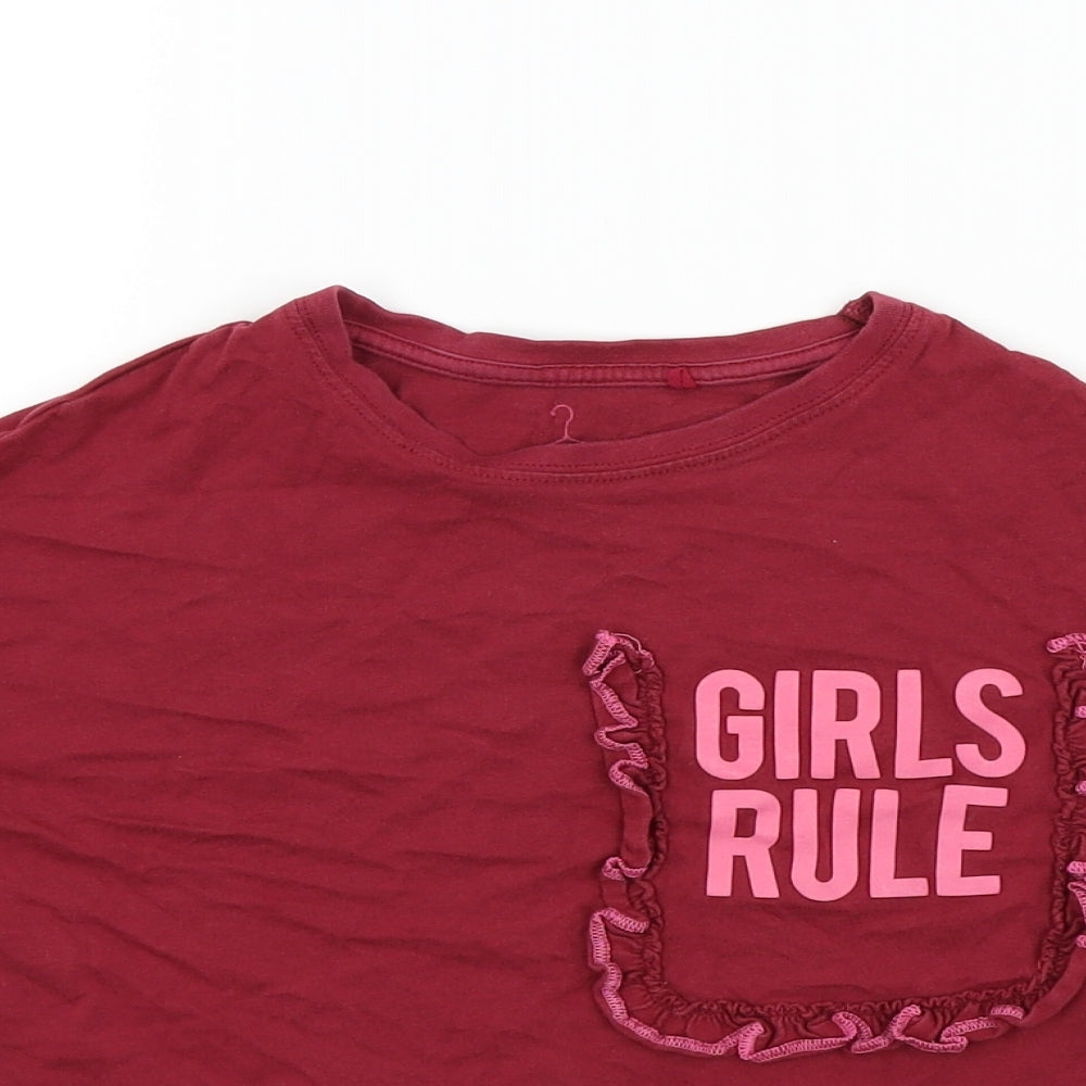 Next Girls Red   Basic T-Shirt Size 8 Years