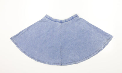 Topshop Womens Blue   Flare Skirt Size 6
