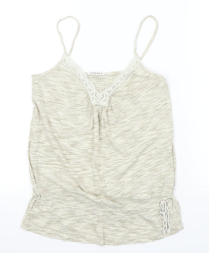 George Womens Beige   Basic T-Shirt Size 10  - LACE