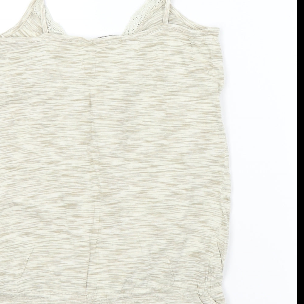 George Womens Beige   Basic T-Shirt Size 10  - LACE