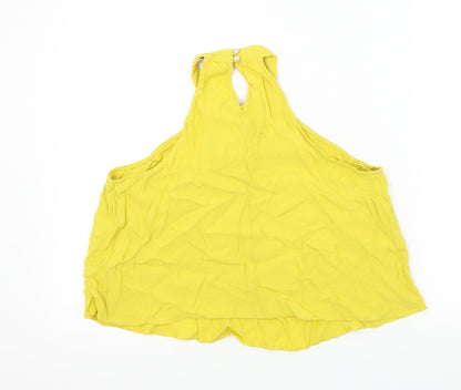 Miss Selfridge Womens Yellow   Basic Blouse Size 6