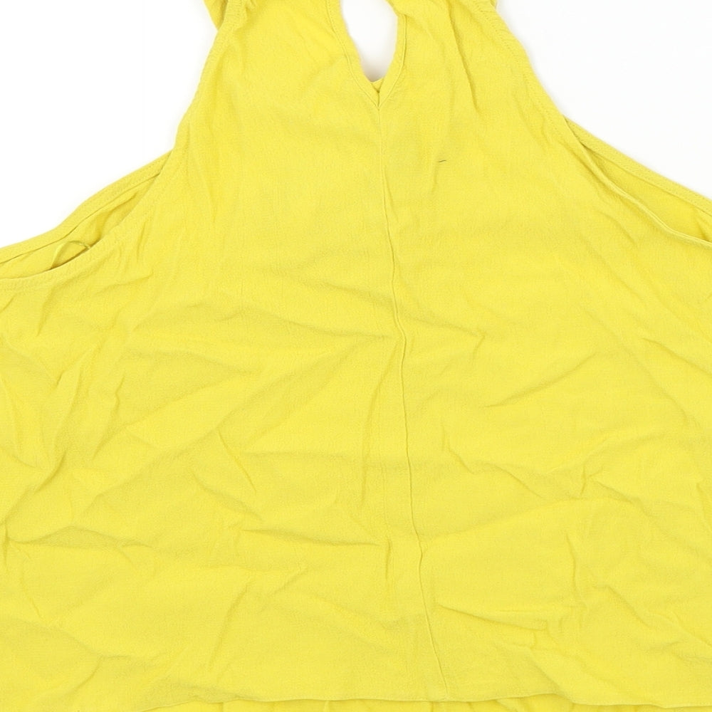 Miss Selfridge Womens Yellow   Basic Blouse Size 6