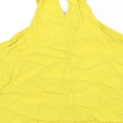 Miss Selfridge Womens Yellow   Basic Blouse Size 6