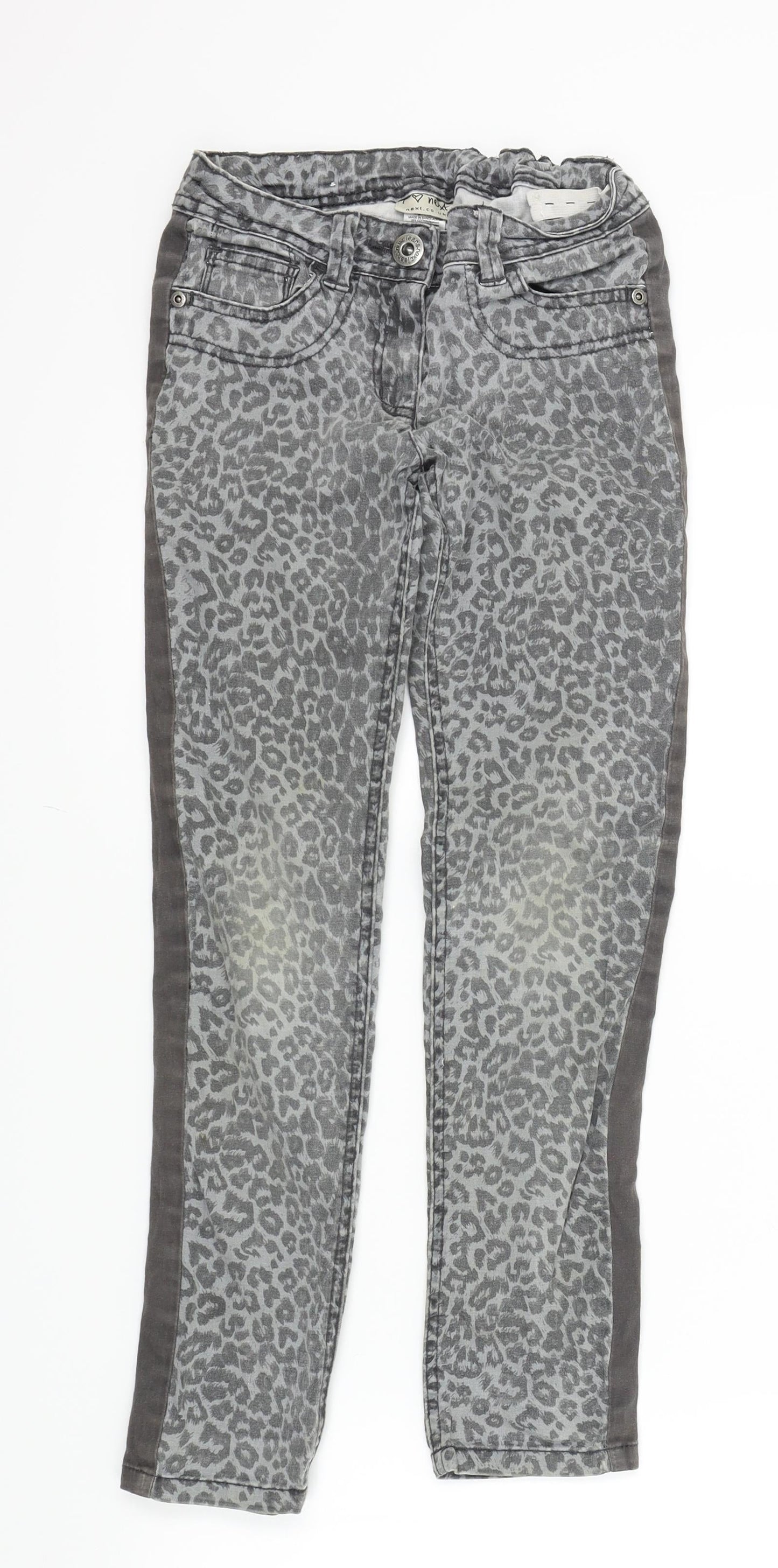 NEXT Girls Grey Camouflage  Skinny Jeans Size 9 Years
