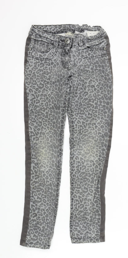 NEXT Girls Grey Camouflage  Skinny Jeans Size 9 Years