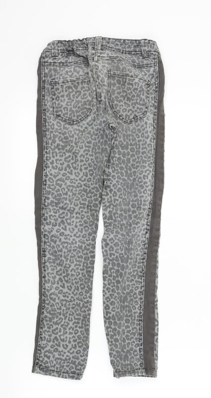NEXT Girls Grey Camouflage  Skinny Jeans Size 9 Years