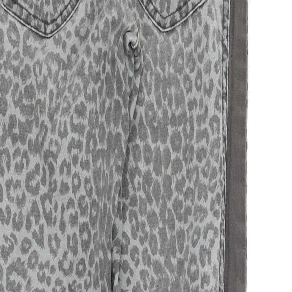 NEXT Girls Grey Camouflage  Skinny Jeans Size 9 Years