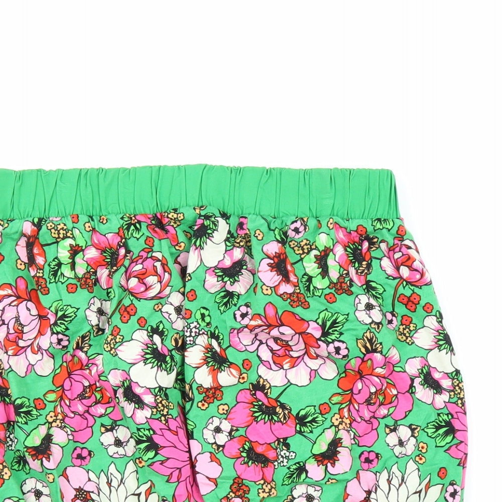 Womens UK Size 8 NEXT Green Cropped Blouse