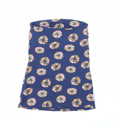 Papaya Womens Blue Floral  Basic Blouse Size 8