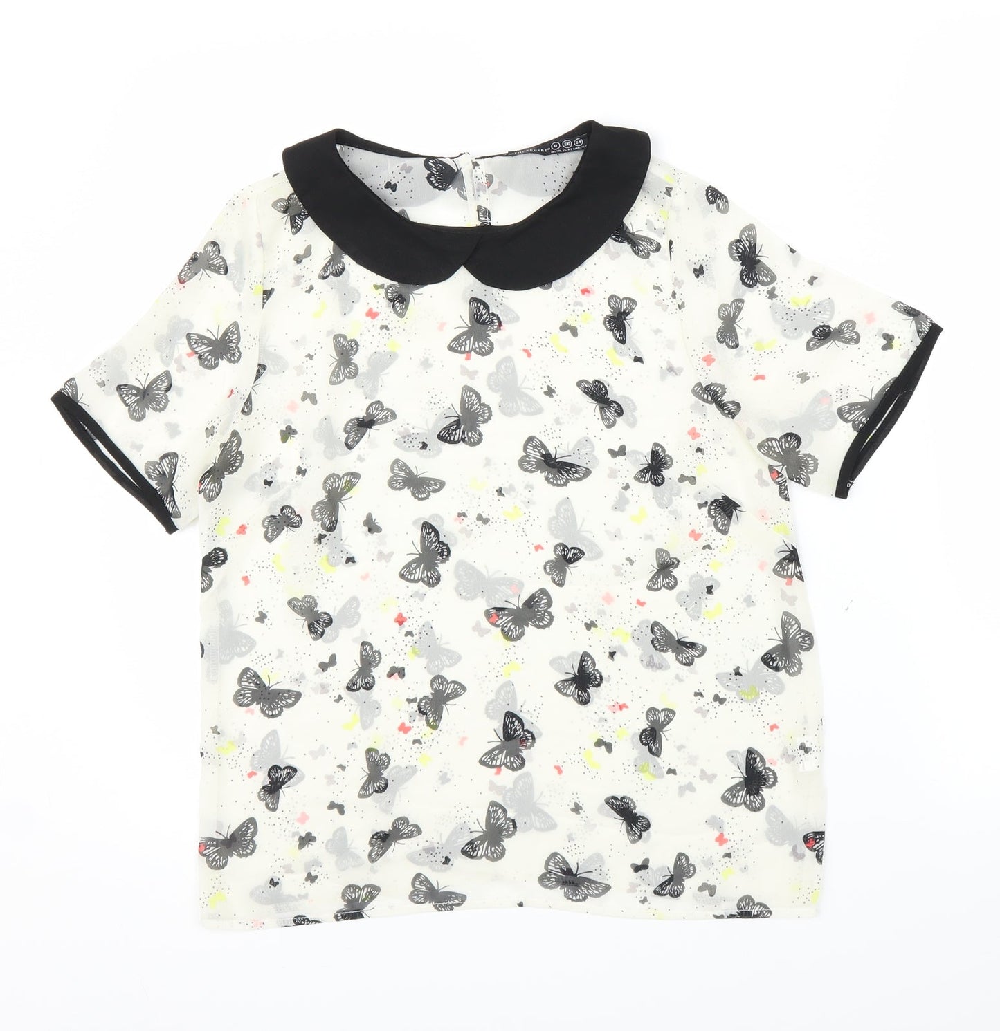 Primark Womens Ivory Animal Print  Basic Blouse Size 8