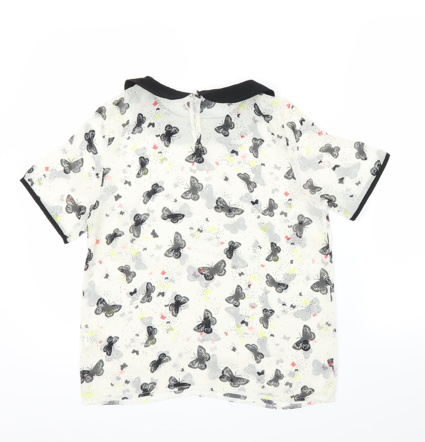 Primark Womens Ivory Animal Print  Basic Blouse Size 8