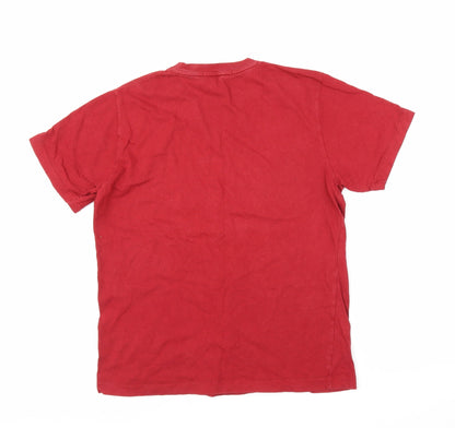 Topman Mens Red    T-Shirt Size L