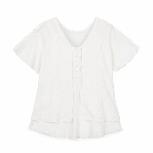 A Costa Womens White   Basic Blouse Size M