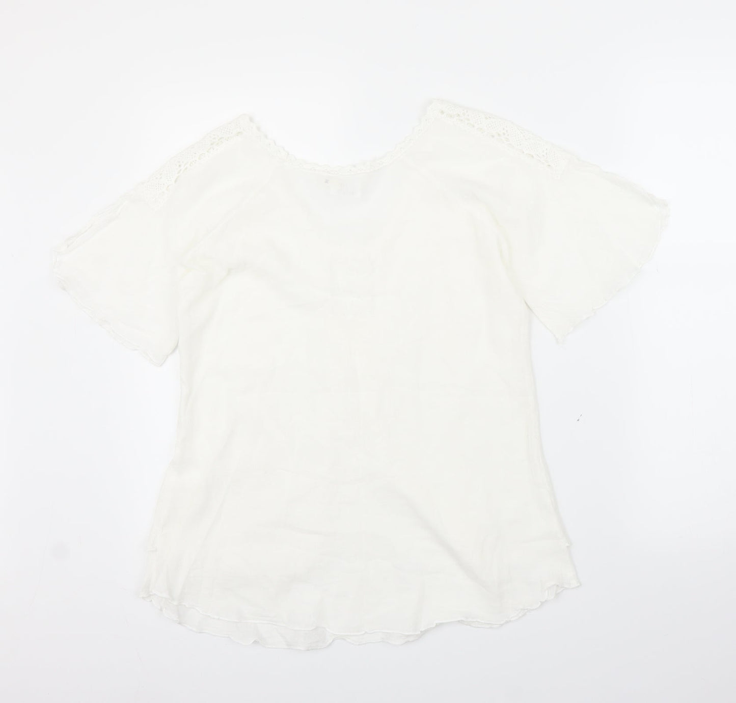 A Costa Womens White   Basic Blouse Size M