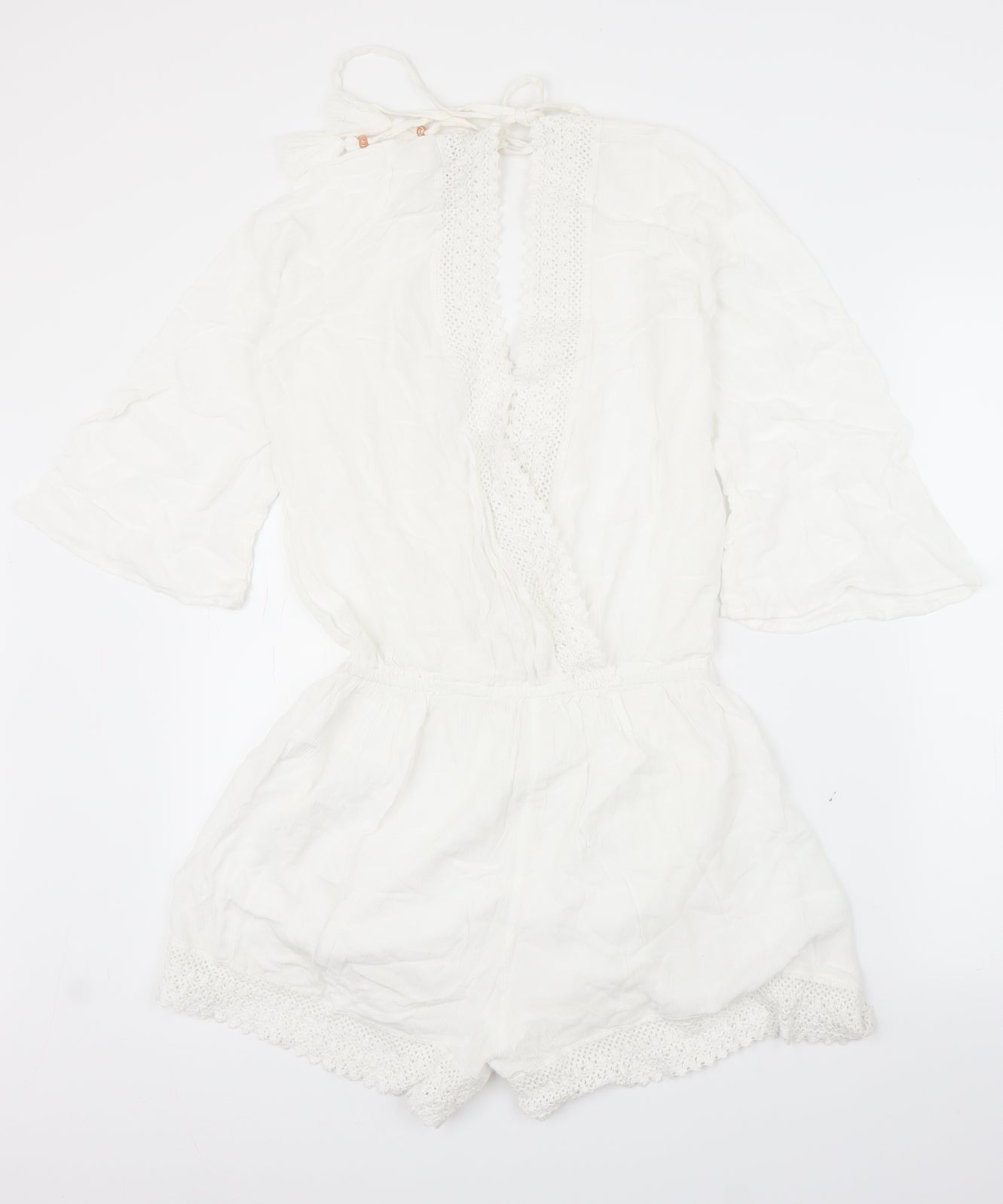 F&F Womens White   Romper One-Piece Size 8