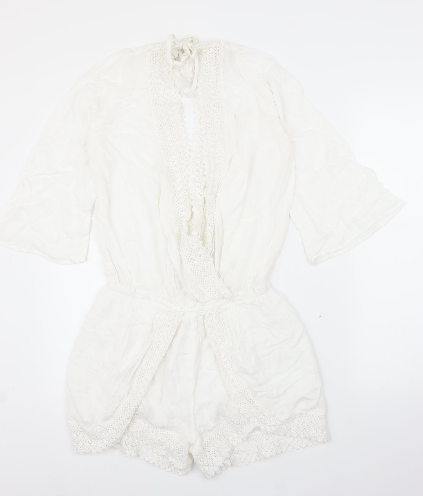 F&F Womens White   Romper One-Piece Size 8